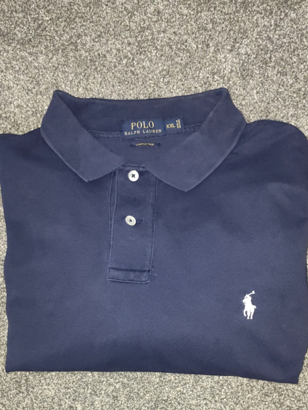 Ralph Lauren Polo Shirt Navy Blue with White Pony